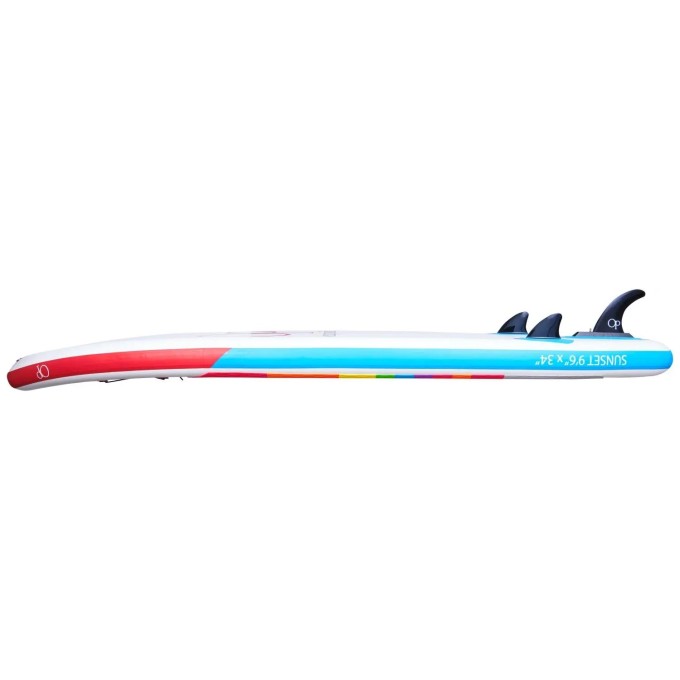 Ocean Pacific Sunset All Round 9'6 Inflatable Paddle Board (White/Red/Blue)