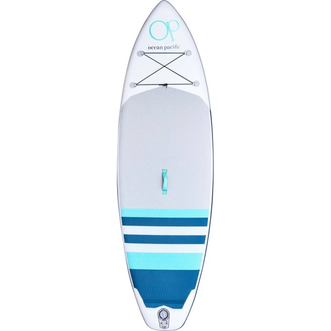 Ocean Pacific Sunset All Round 9'6 Inflatable Paddle Board (White/Grey/Teal)