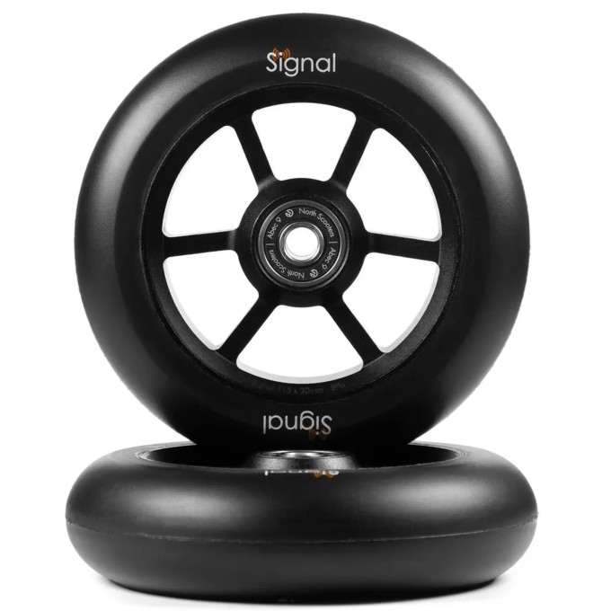 North Scooters Signal Pro Scooter Wheels 2-Pack (115mm|Matte Black)