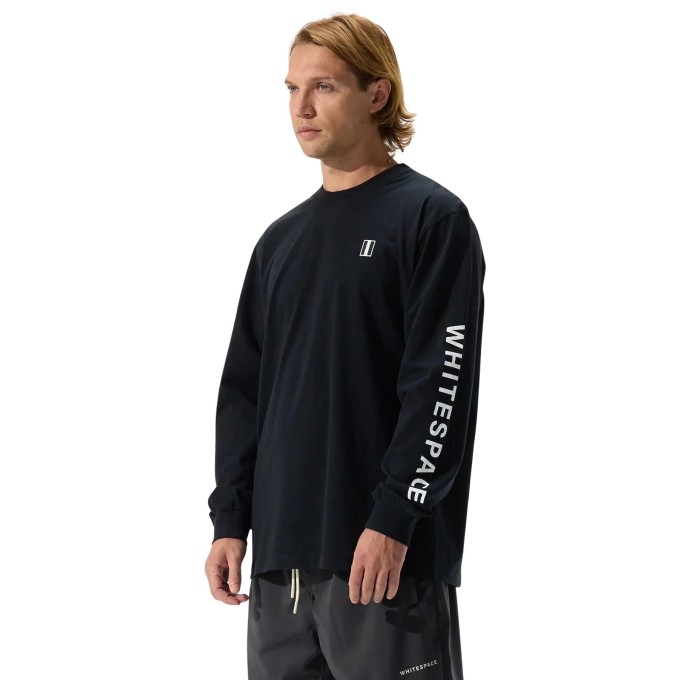 Whitespace Block Long sleeve T-Shirt (M|Black)