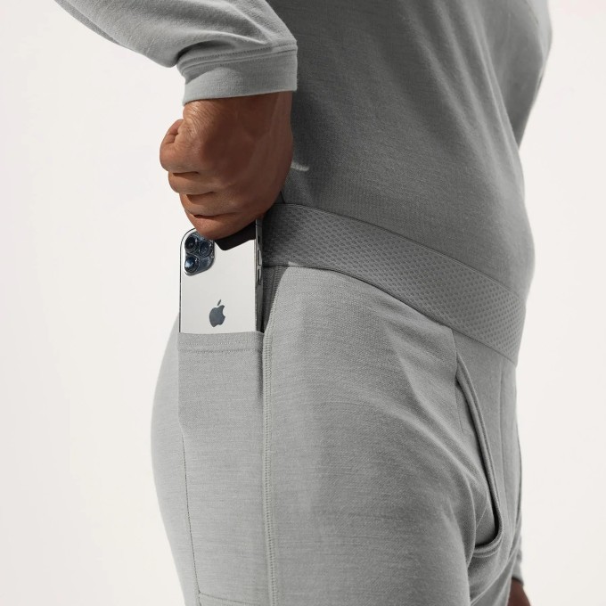 Whitespace Mens Merino Baselayer Pants (M|Rock Ridge)