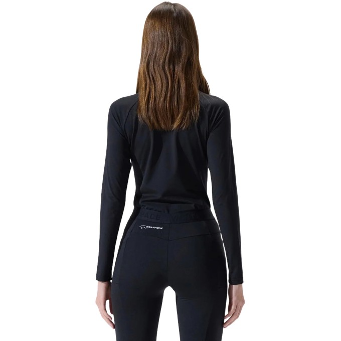 Whitespace Womens Graphene Crew Neck Baselayer (XL|Black Onyx)