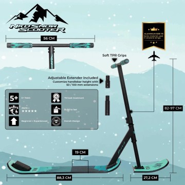 Adjustable Snow Stunt Scooter NKD Snow 82cm-92cm - In Stock!