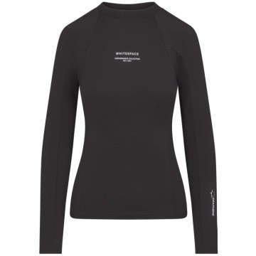 Whitespace Womens Graphene Crew Neck Baselayer (L|Black Onyx)