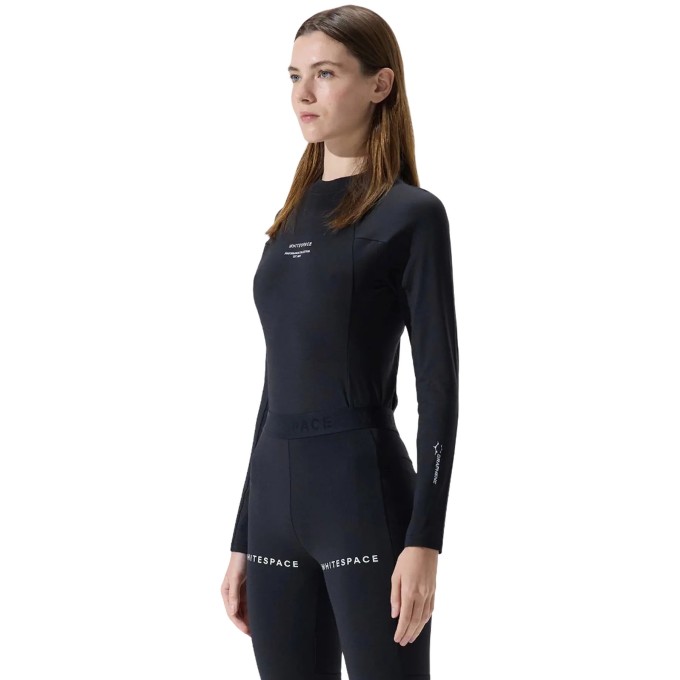 Whitespace Womens Graphene Crew Neck Baselayer (L|Black Onyx)