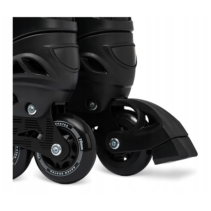 Raven Oxen PRO Black Inline Skates Adjustable Speed Lacing
