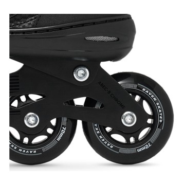 Raven Oxen PRO Black Inline Skates Adjustable Speed Lacing