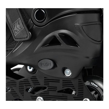 Raven Oxen PRO Black Inline Skates Adjustable Speed Lacing
