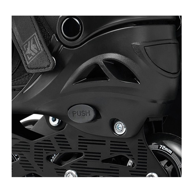 Raven Oxen PRO Black Inline Skates Adjustable Speed Lacing
