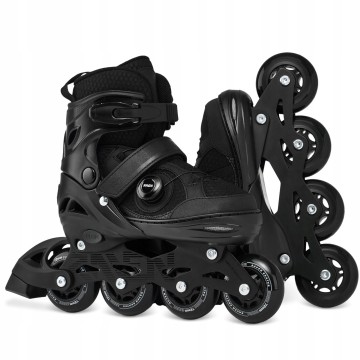 Raven Oxen PRO Black Inline Skates Adjustable Speed Lacing