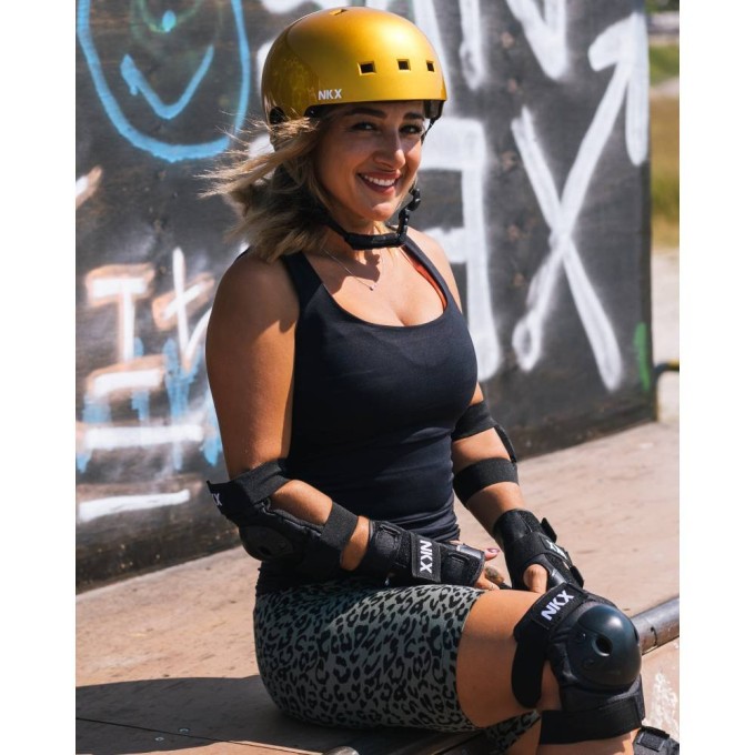 Helmet NKX Brain Saver Rainbow Gold - In Stock!