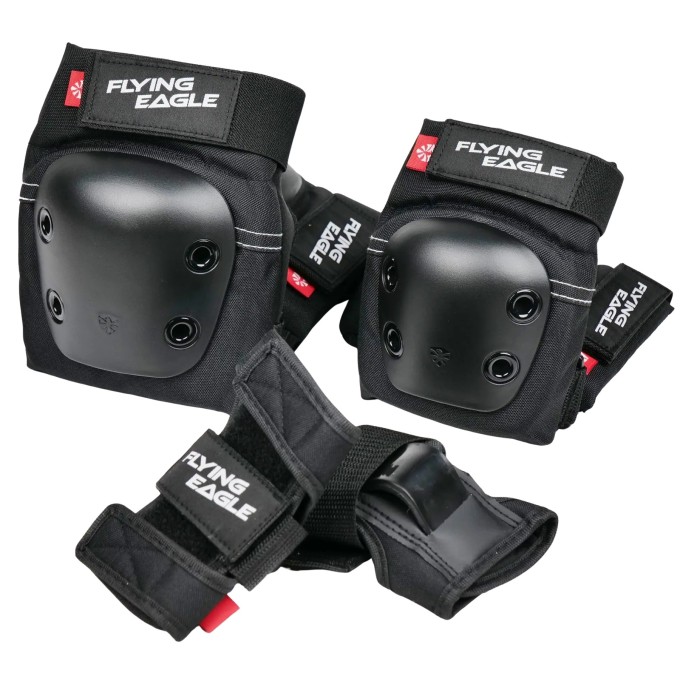 FlyingEagle Valiant Kids Protective Pads Set (M|Black)