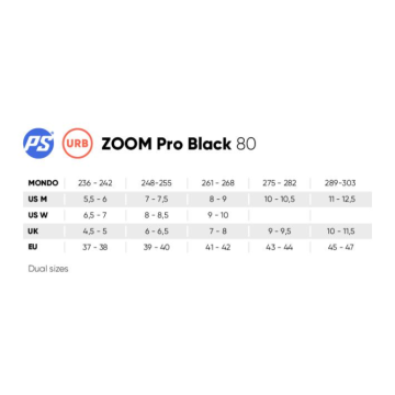 Powerslide Zoom Pro Black 80 – Urban Inline Skates, 4 × 80 mm