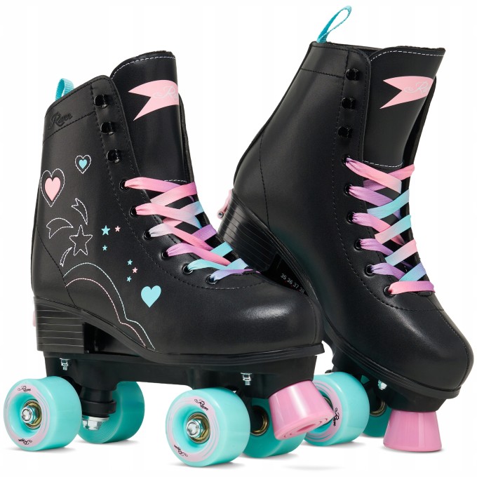 Raven Zana Black Classic Adjustable Retro Quad Skate