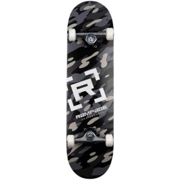 Rampage Camo Complete Skateboard (8"|Grey)
