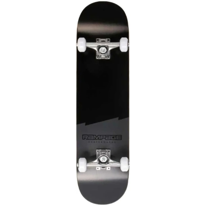 Rampage Plain Third Complete Skateboard (8"|Black)