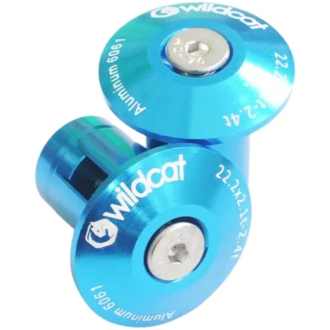 Wildcat Mini BMX Bar Ends 2-Pack (Blue)