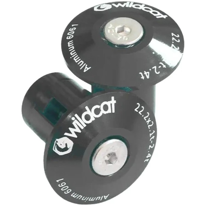 Wildcat Mini BMX Bar Ends 2-Pack (Black)