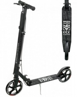 Scooter Raven Straight Black / Silver with 200mm handbrake