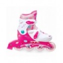 LED 3-in1 inline skates Croxer Missy White/Pink